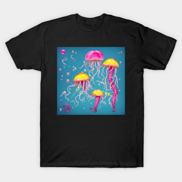 JellyFish Forms T-Shirt by ArtShare